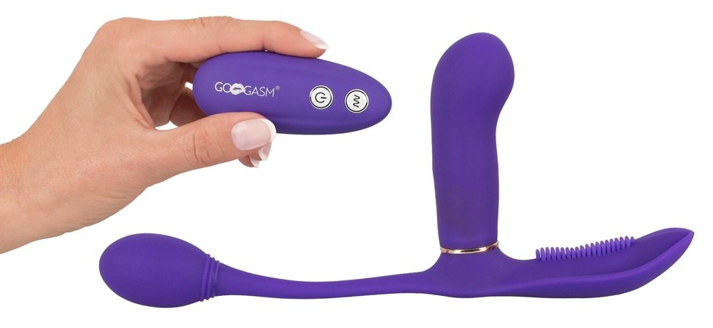 GoGasm Pussy & Ass Vibrator Purple - Obrázek 3