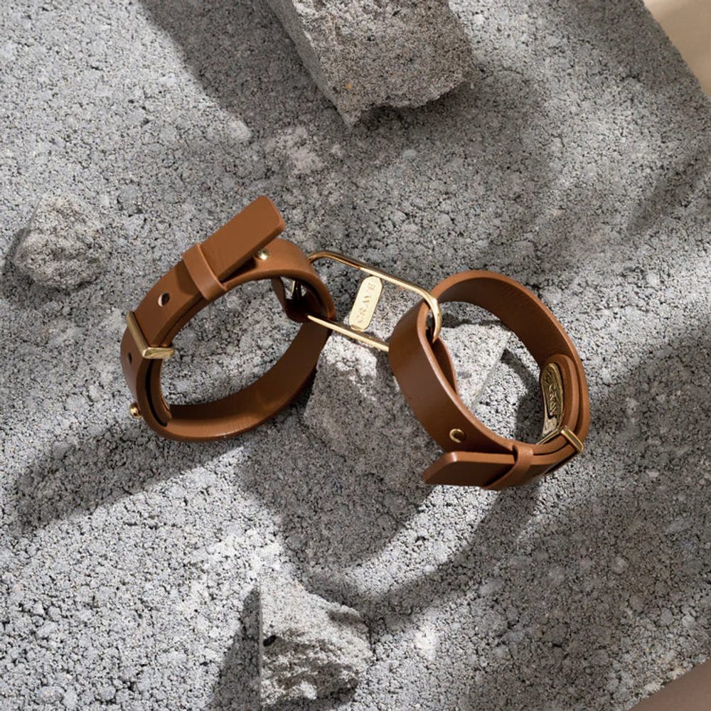 Crave • ICON Cuffs - Tan & 24kt Gold Plated (obrázek 9)