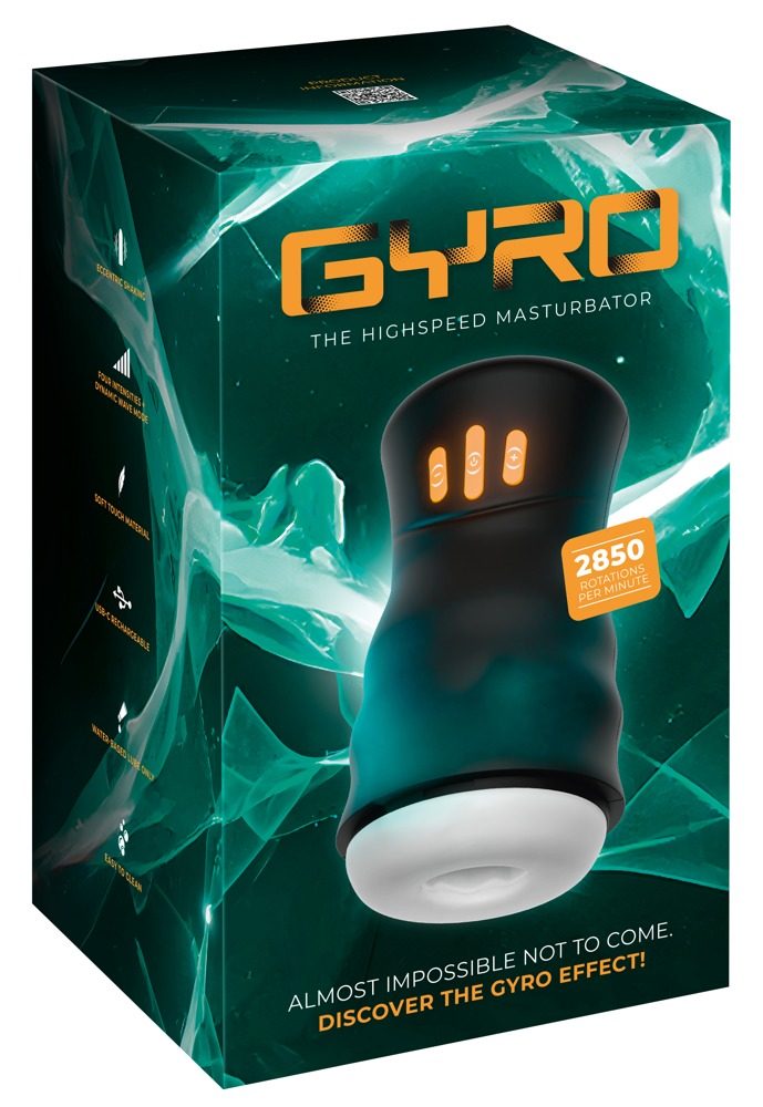 You2Toys Gyro otáčivý vibrující masturbátor černý - Obrázek 4