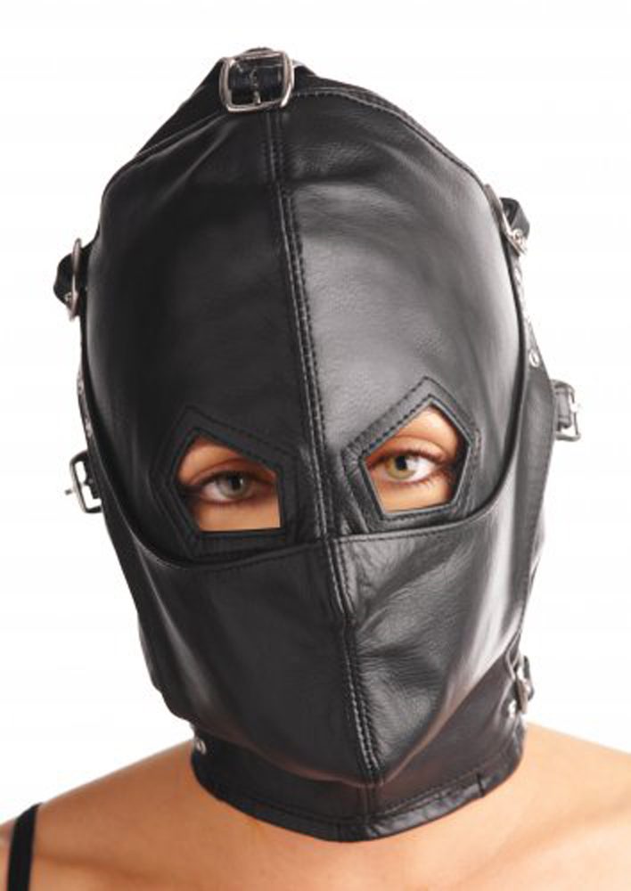 Strict Leather Asylum Leather Hood with Removable Blindfold and Muzzle - Obrázek 3