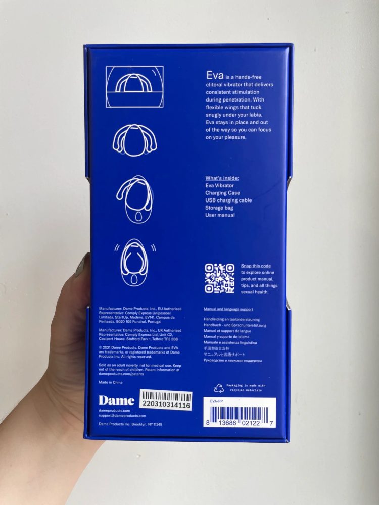 Dame Products EVA II Hands-Free Vibrator Quartz (obrázek 10)