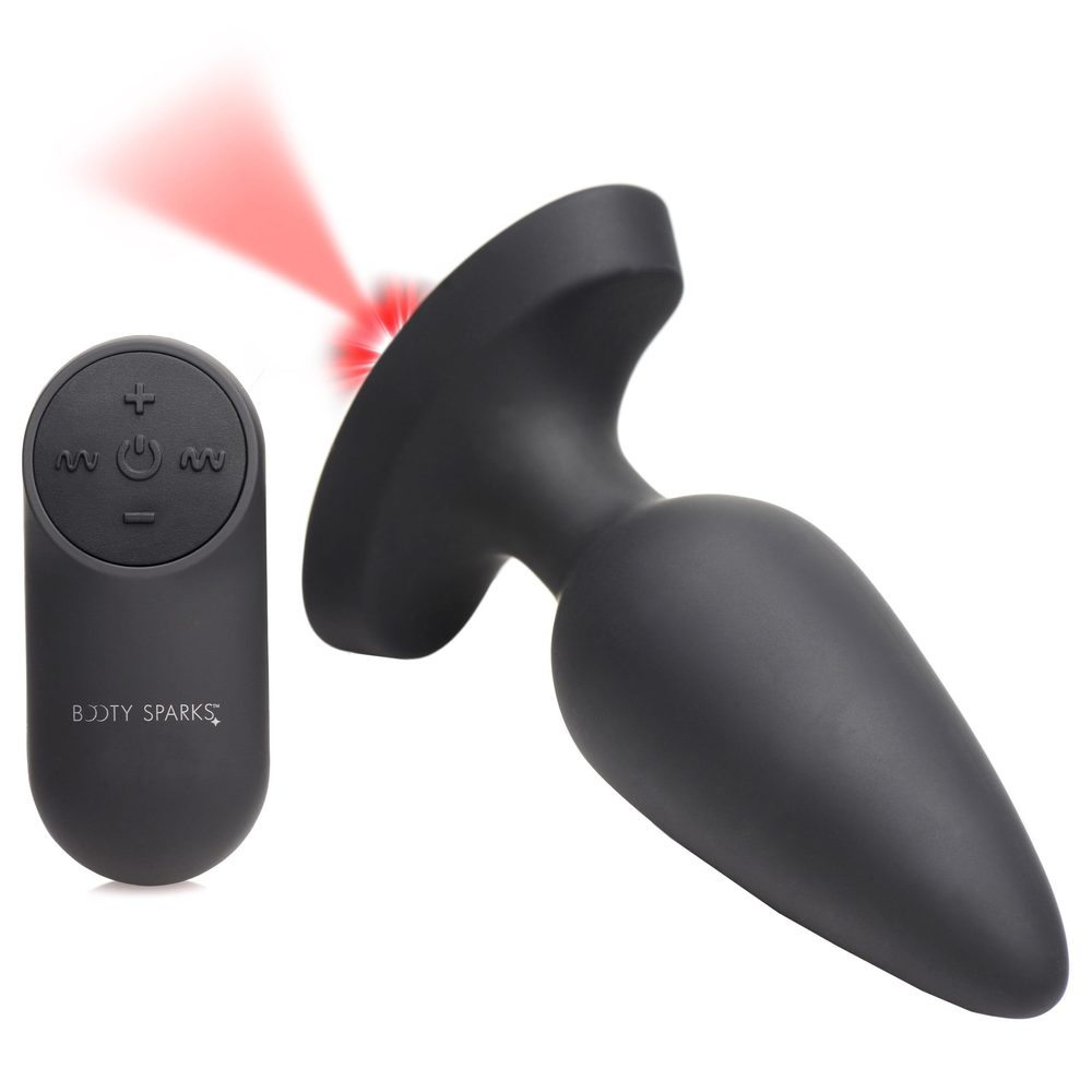 Booty Sparks Laser Fuck Me Medium Anal Plug with Remote Control Black - Obrázek 2