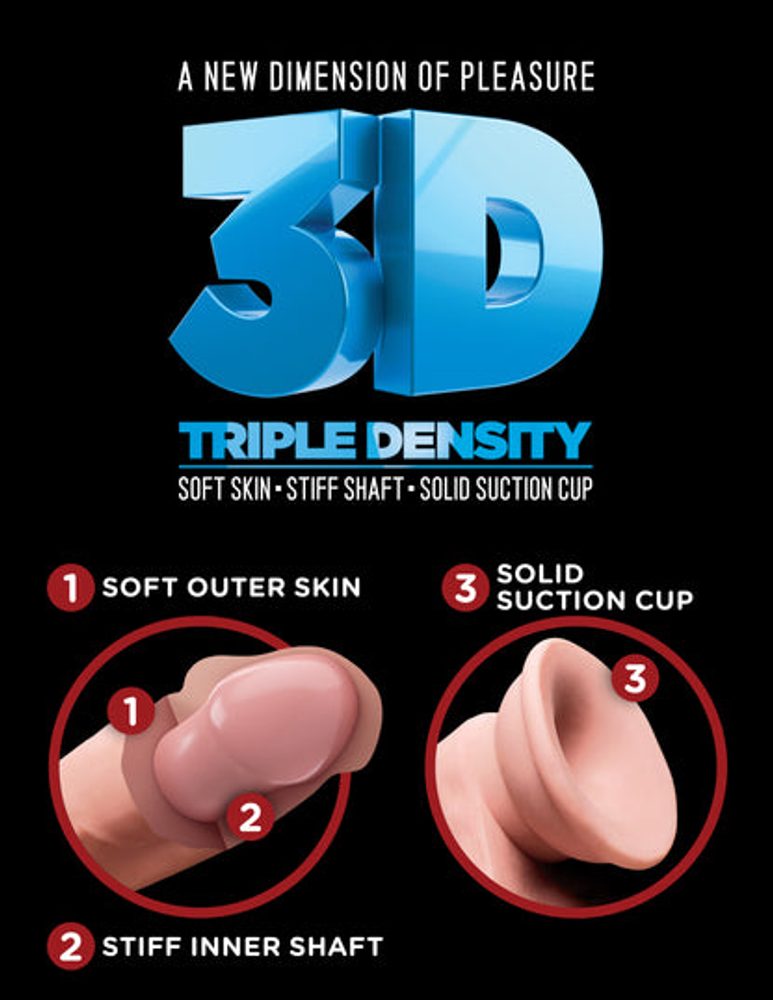 Pipedream King Cock Plus 8" Triple Density Cock With Balls (obrázek 7)