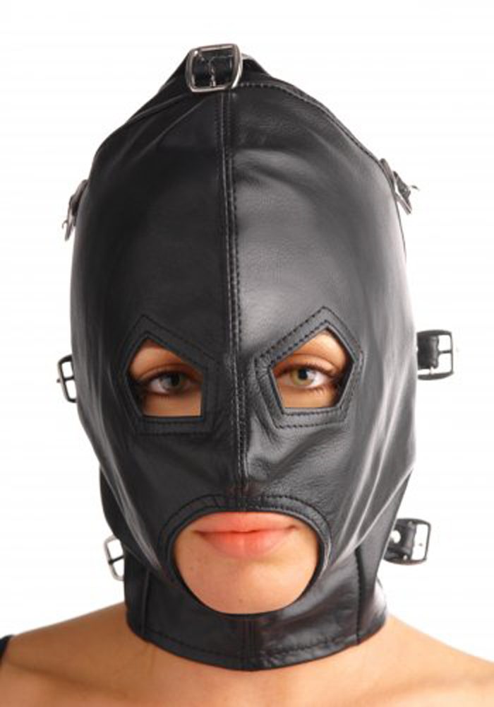 Strict Leather Asylum Leather Hood with Removable Blindfold and Muzzle - Obrázek 4