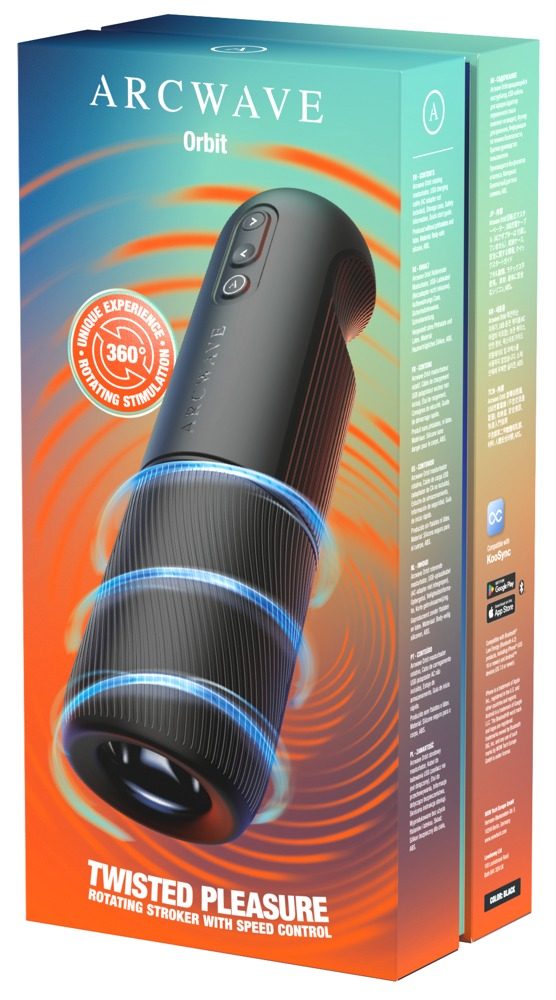 Arcwave Orbit Twisted Pleasure Rotating Stroker Black (obrázek 17)