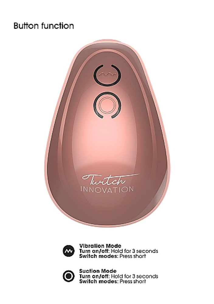 Shots Innovation Twitch Hands-Free Suction & Vibration Toy RoseGold (obrázek 13)