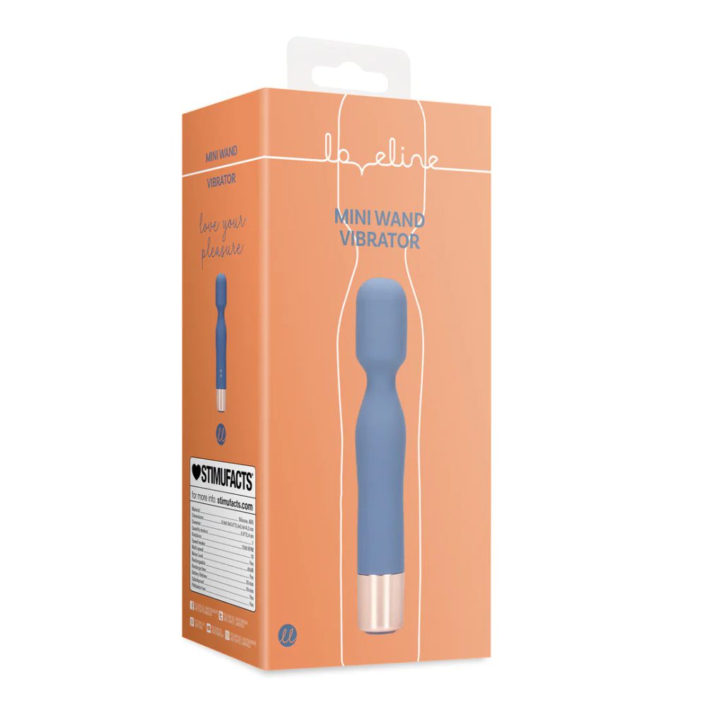 Loveline Mini Wand Vibrator - Blue Horizon (obrázek 7)