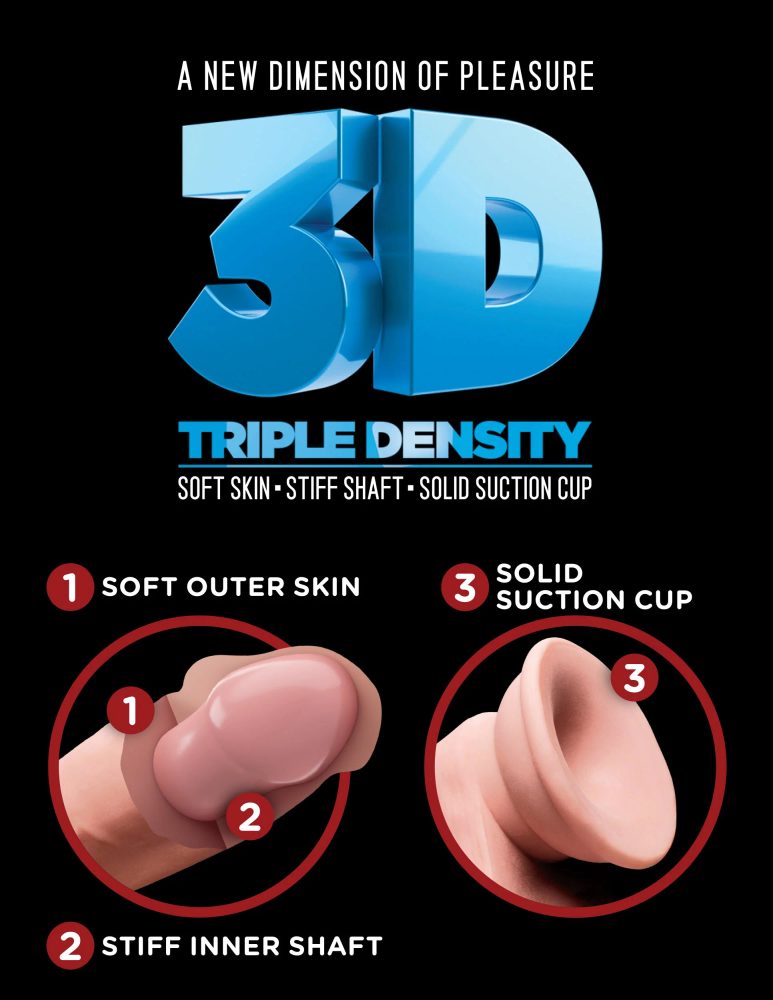 King Cock Plus 6,5" Triple Density Cock with Balls Klasické dildo (obrázek 6)