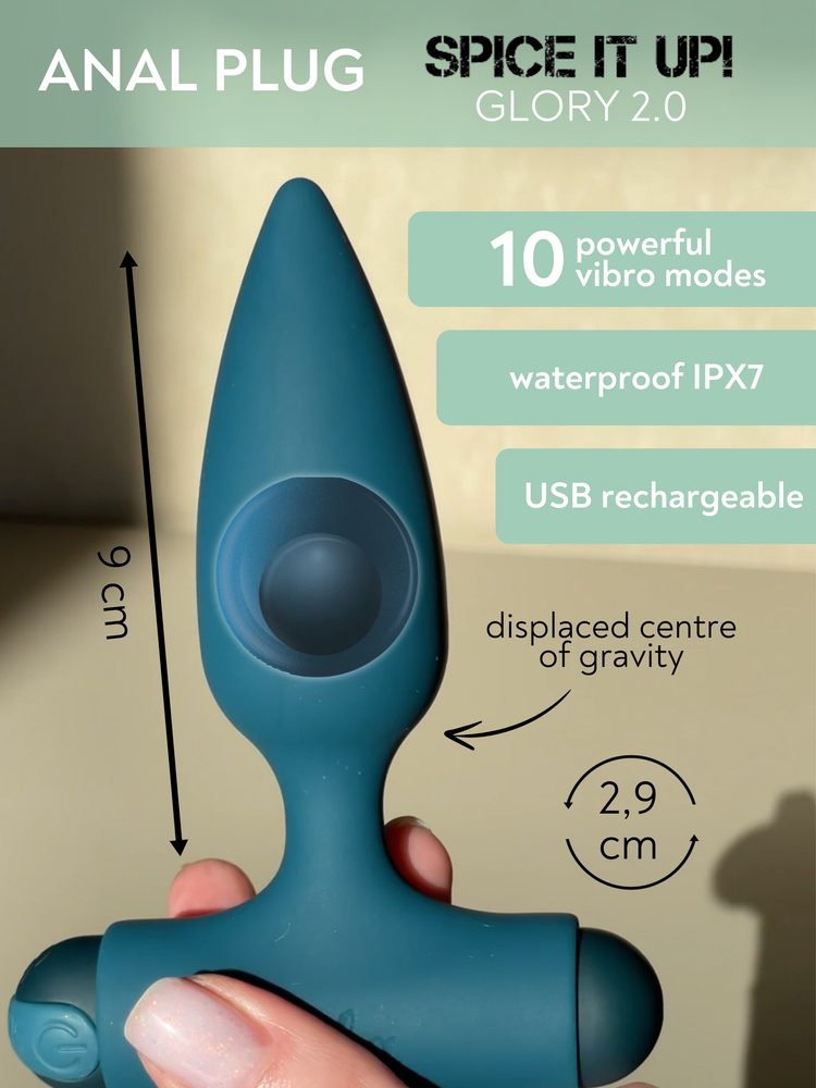 Anální kolík s dobíjecí kulkou Spice it Up Glory 2.0 - Obrázek 5