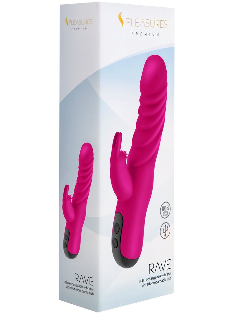 Vibrátor s králíčkem Rave S Pleasures - Obrázek 3
