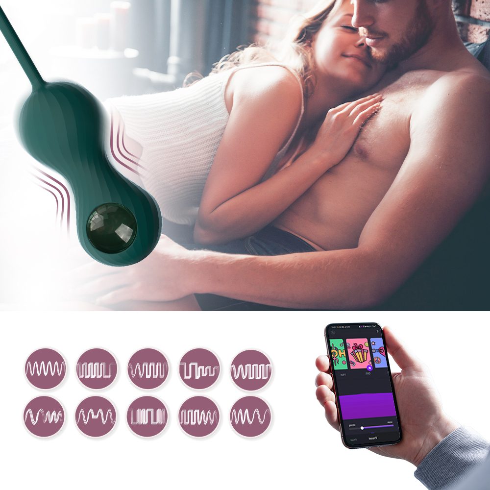 Magic Motion CRYSTAL DUO APP Sada pro posílení pánevního dna zelená (obrázek 11)