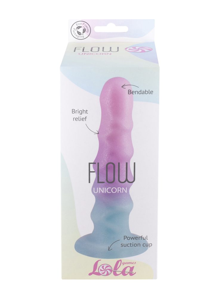 Lola Flow Unicorn silikonové dildo s vroubky 17 cm - Obrázek 5