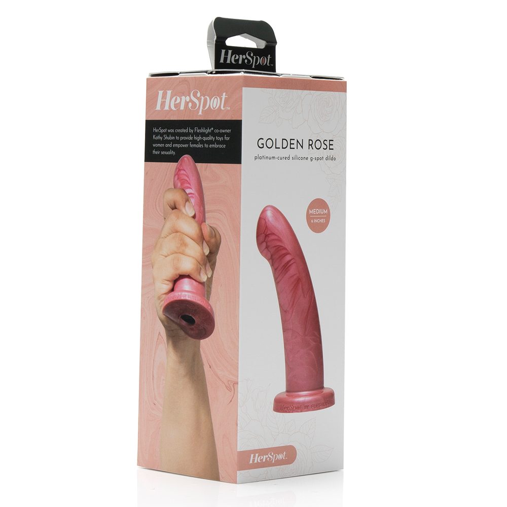 Fleshlight Herspot Dildo Golden Rose Medium Size - Obrázek 5