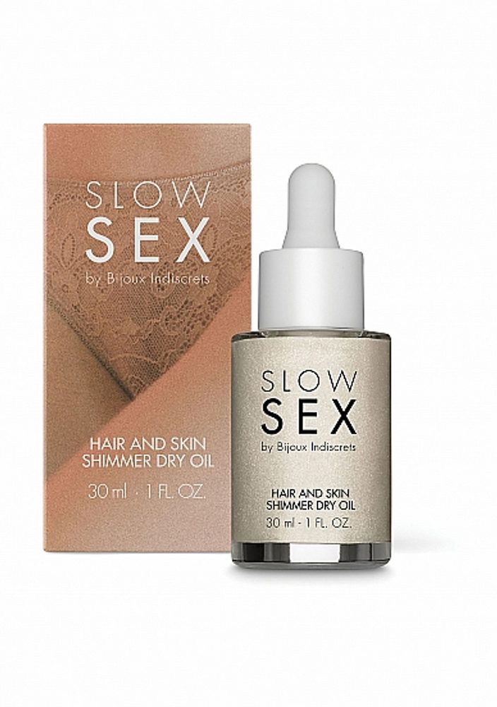 Bijoux Indiscrets Slow Sex Hair And Skin Shimmer Dry Oil 30ml - Obrázek 2
