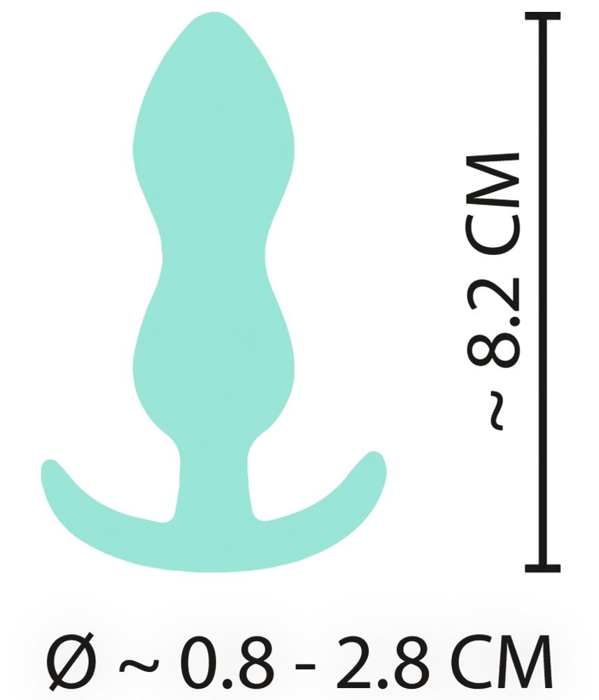 Cuties Mini Butt Plug Green (obrázek 7)