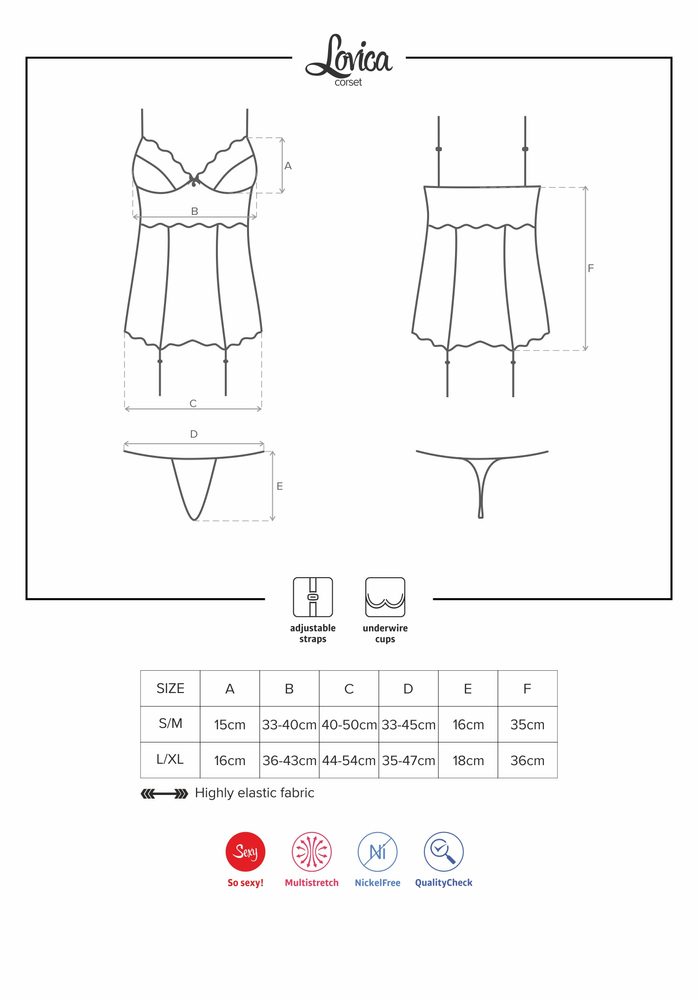 OBSESSIVE Erotický korzet Lovica corset - Obrázek 5