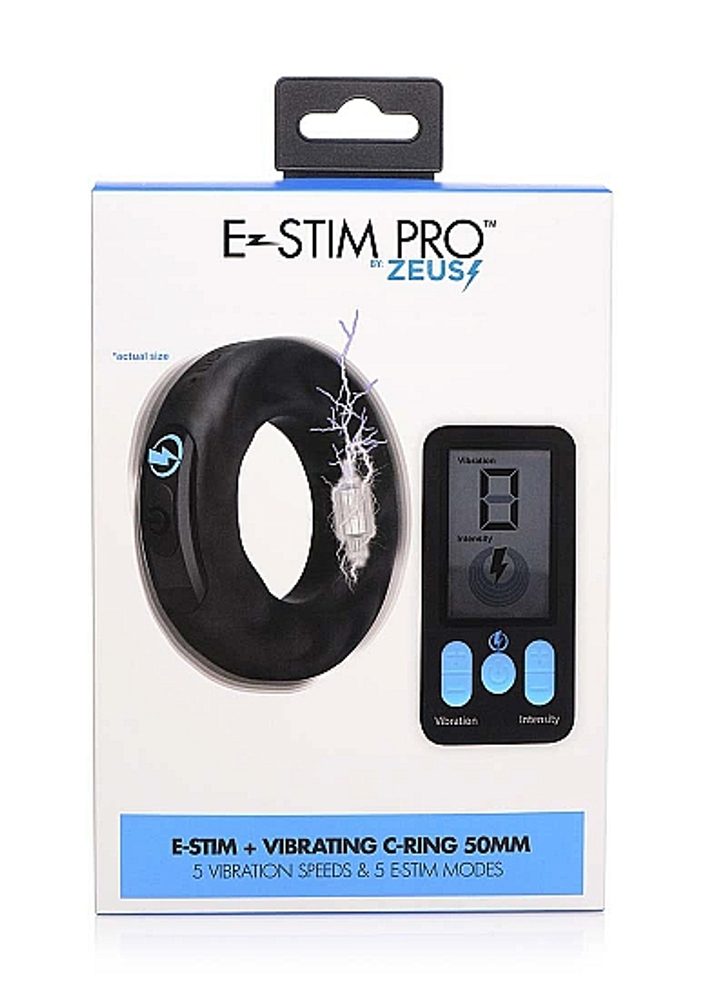 Zeus Electrosex E-Stim Pro Silicone Cock Ring Vibe with Remote - Obrázek 2