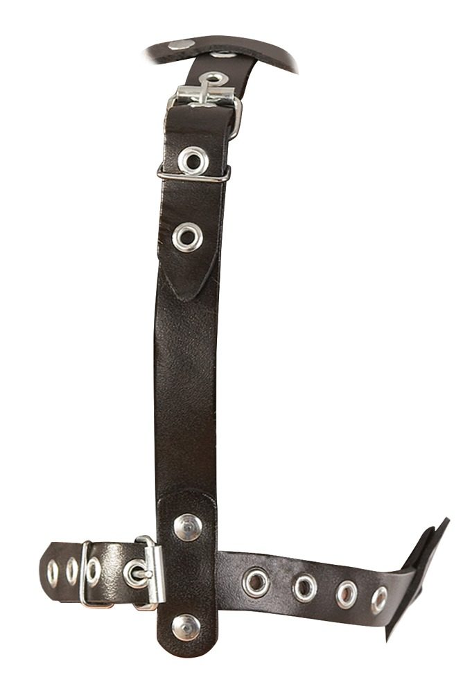 ZADO Leather Head Harness with Dildo (obrázek 8)
