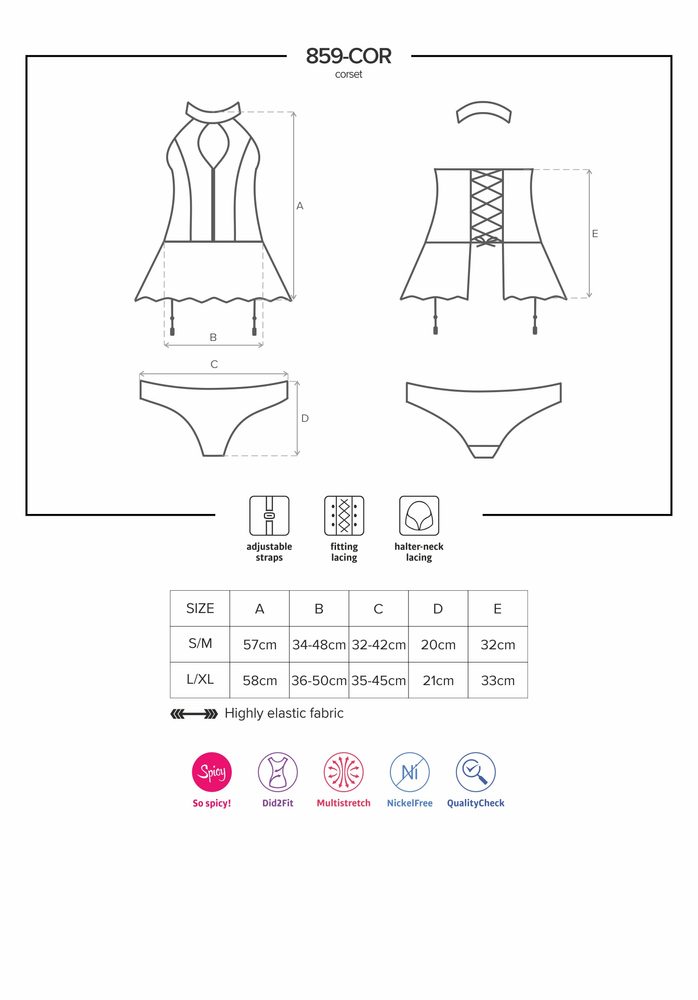 Obsessive Jedinečný korzet 859 COR - Obrázek 4
