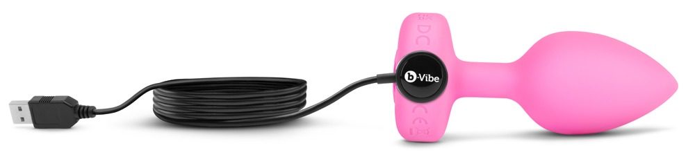 b-Vibe Vibrating Heart Plug S/M Pink - Obrázek 6