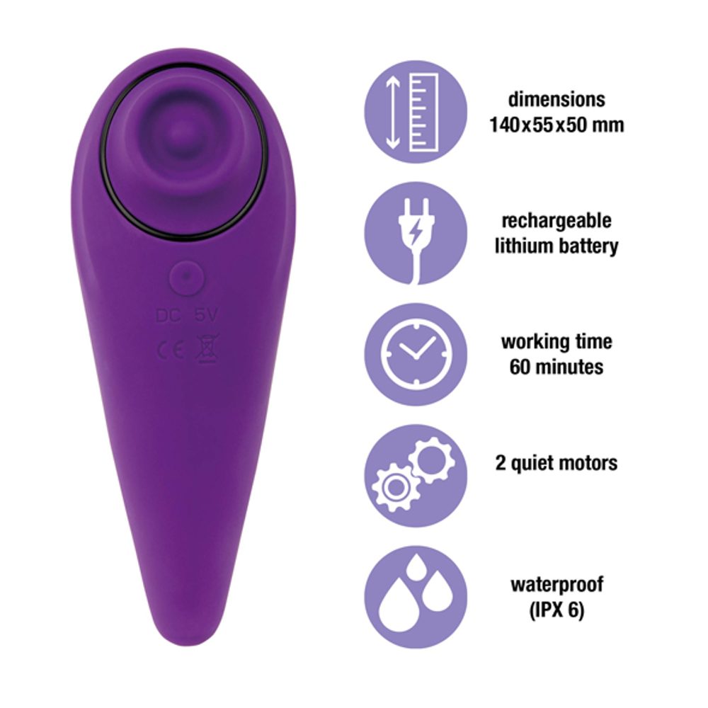FeelzToys FemmeGasm Tapping & Tickling Vibrator Purple - Obrázek 6