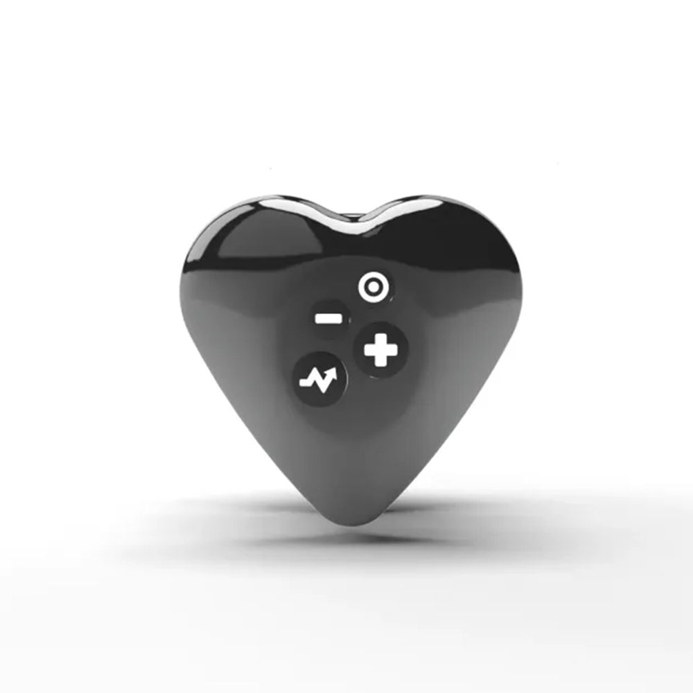 Mystim Hearts Desire eStim Lay-On Vibrator Black - Obrázek 3