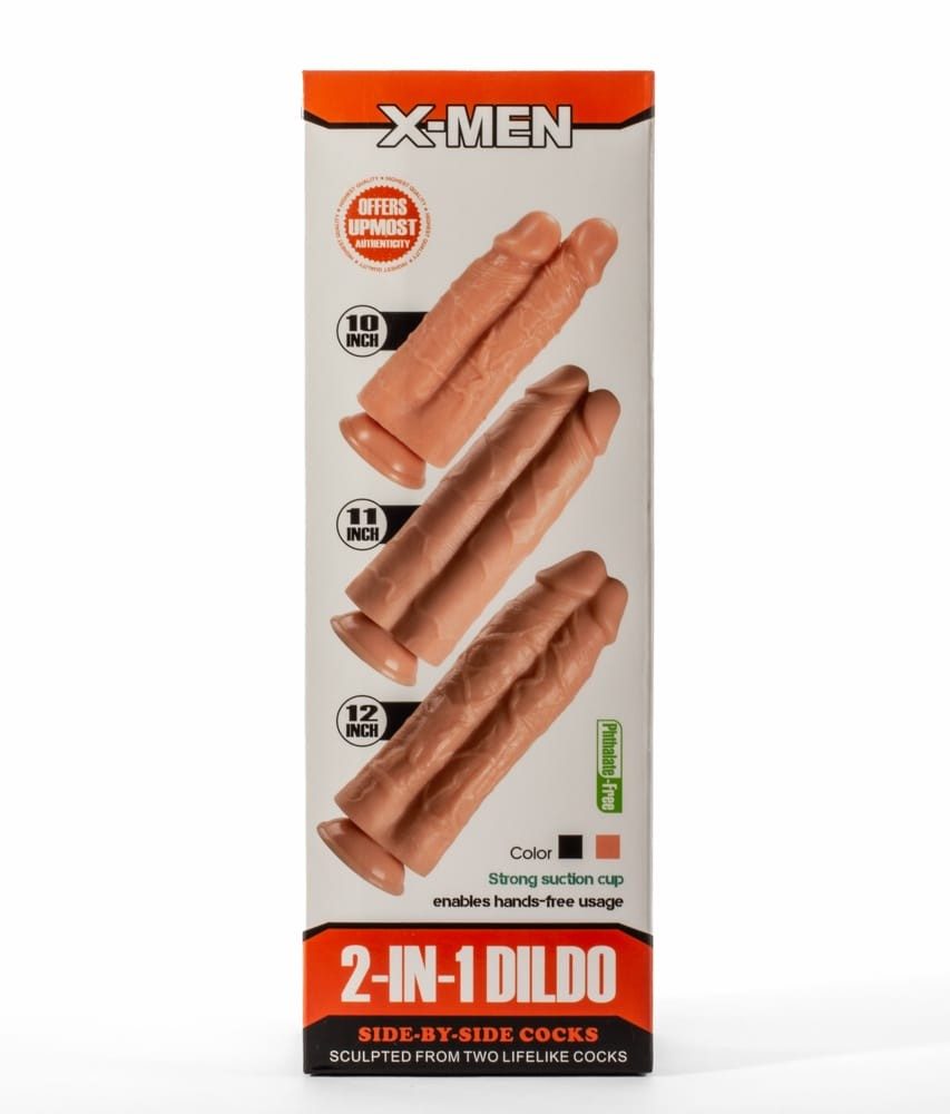 X-Men 11" 2-in-1 Dildo Flesh - Obrázek 6