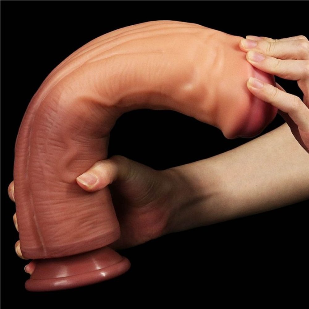LoveToy 12" Dual Layered Platinum Silicone Cock (obrázek 10)
