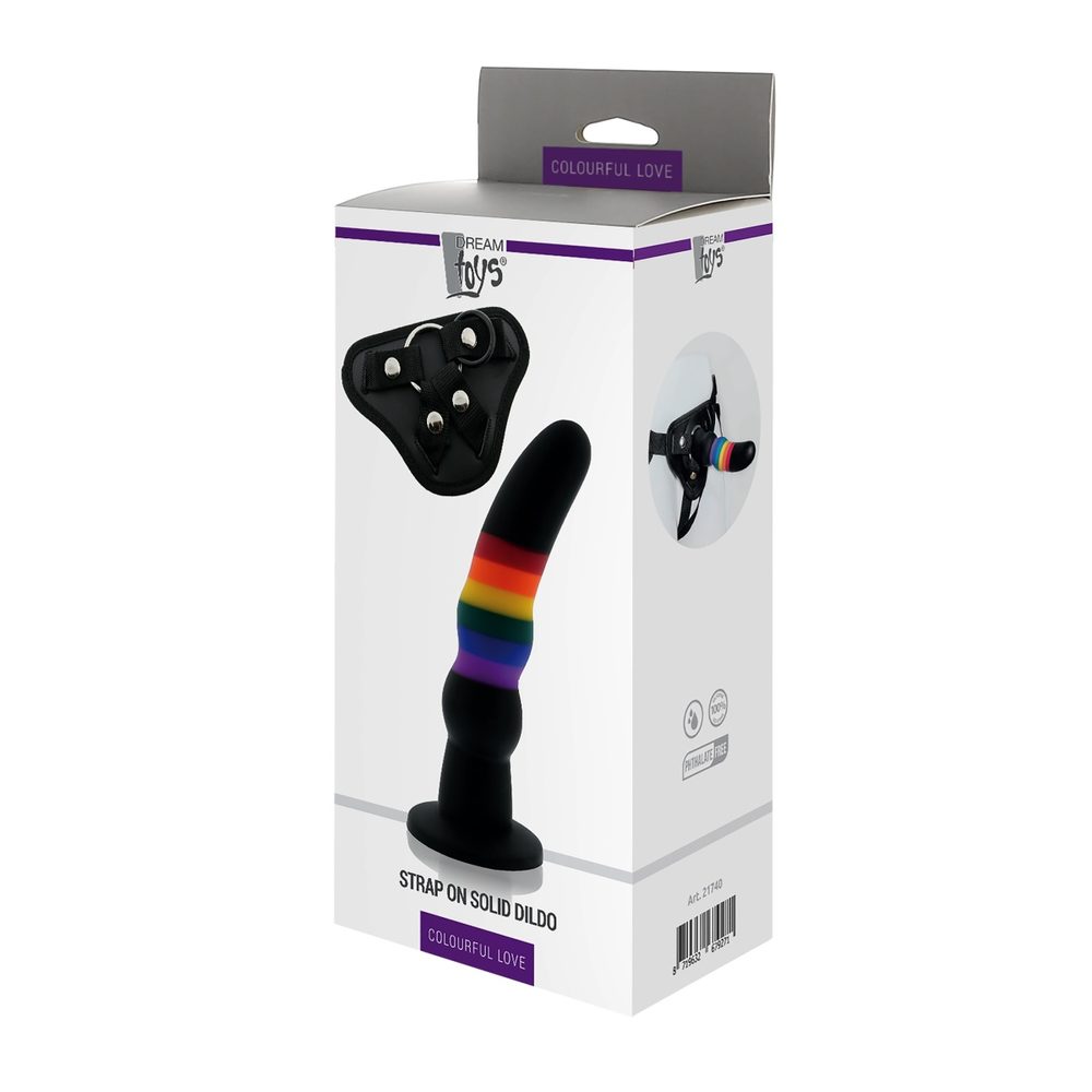 Dream Toys Colourful Love Strap On Solid - Obrázek 3
