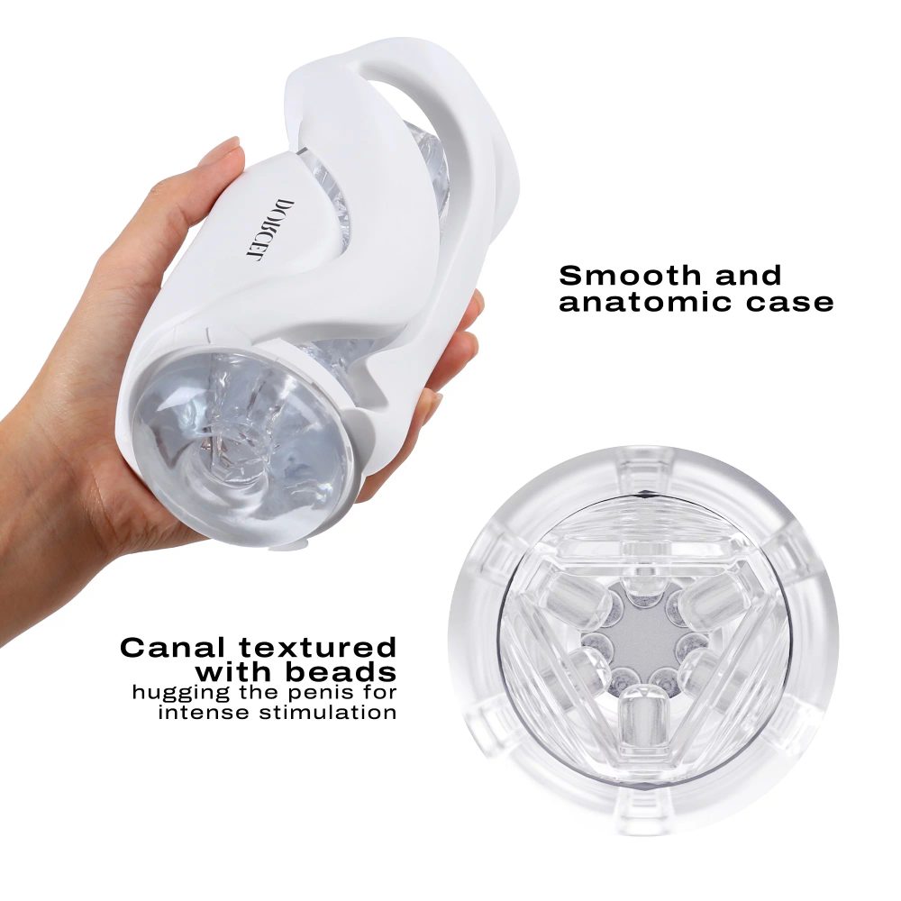 Dorcel Deep Blow Masturbator with Sleeve White (obrázek 3)