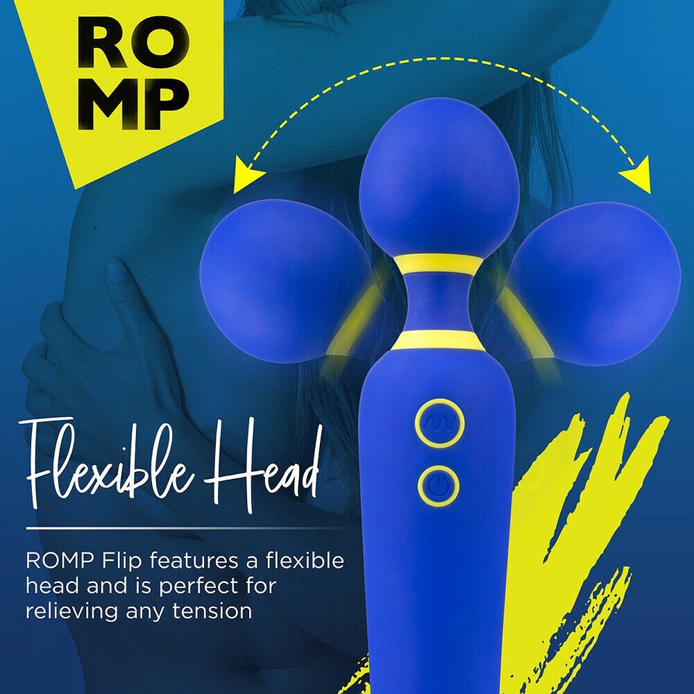 ROMP Flip Wand Massager Blue - Obrázek 4