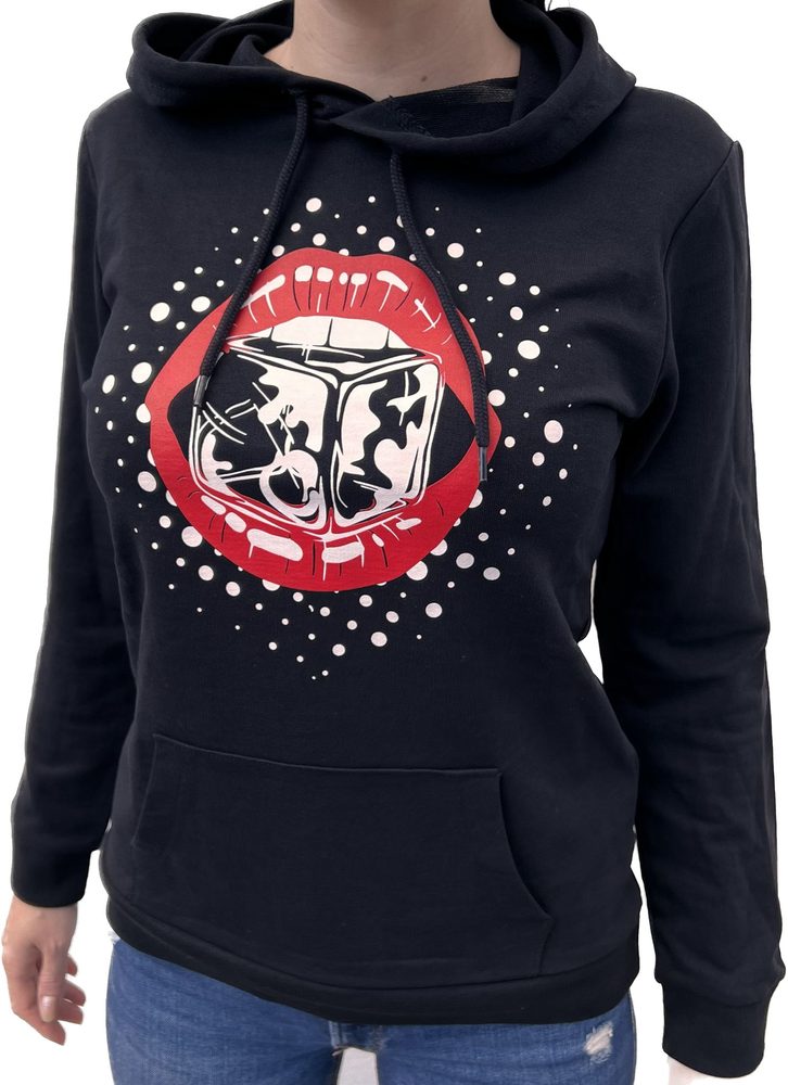 Dámská mikina erotický veletrh vzor rty