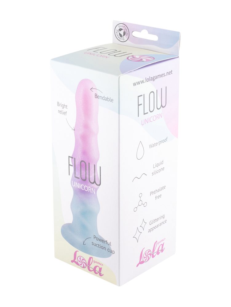 Lola Flow Unicorn silikonové dildo s vroubky 17 cm - Obrázek 4