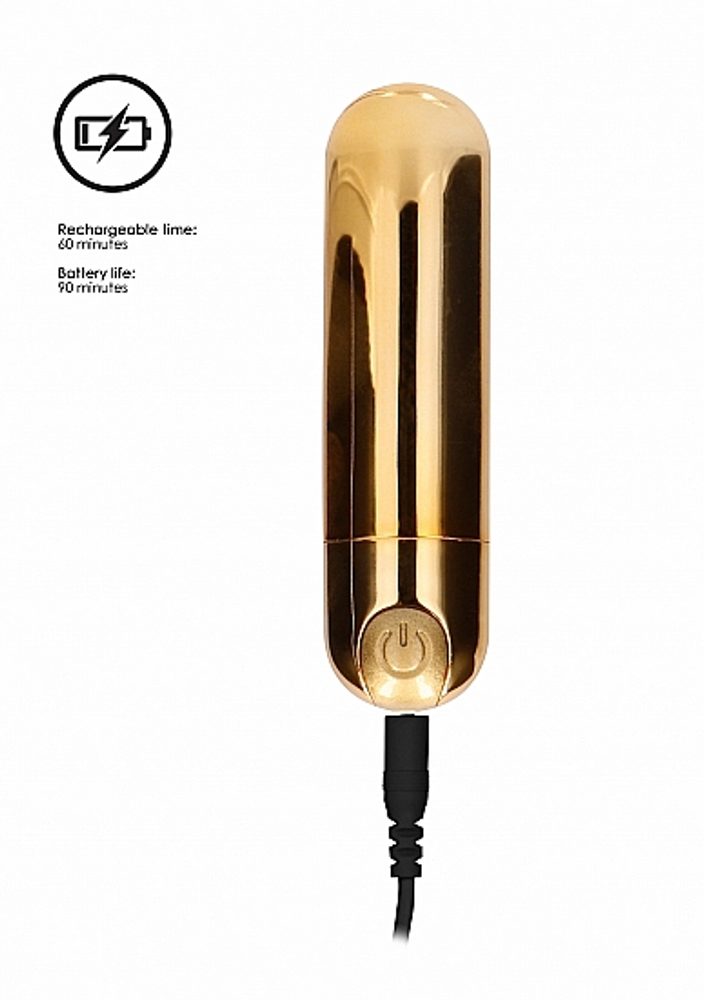 Shots Be Good Tonight 10 Speed Rechargeable Bullet Gold (obrázek 8)