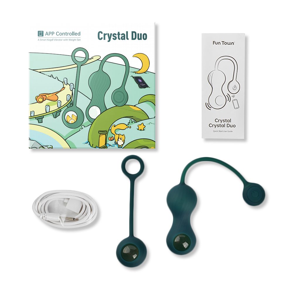 Magic Motion CRYSTAL DUO APP Sada pro posílení pánevního dna zelená - Obrázek 2