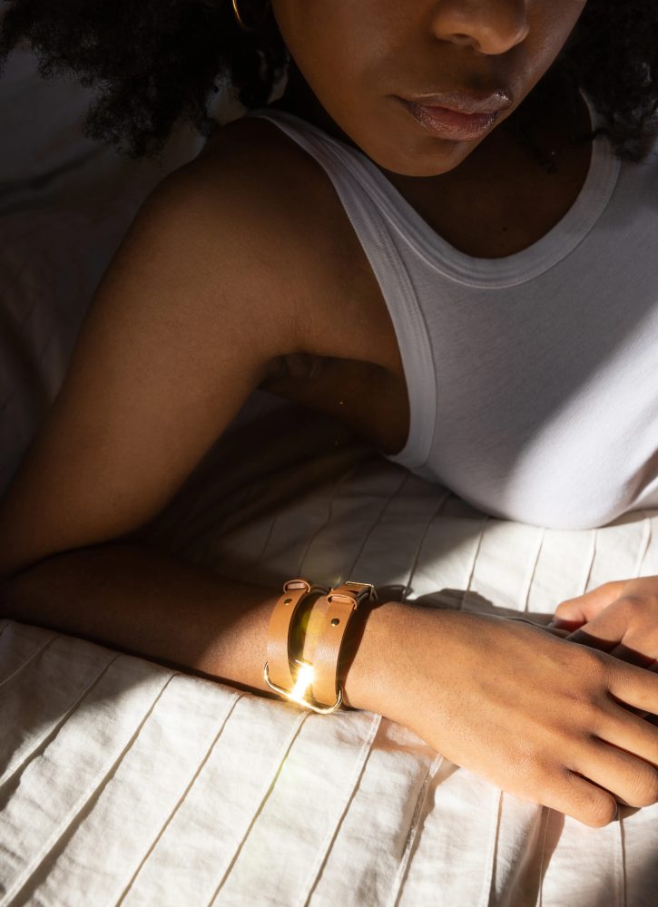 Crave • ICON Cuffs - Tan & 24kt Gold Plated (obrázek 8)