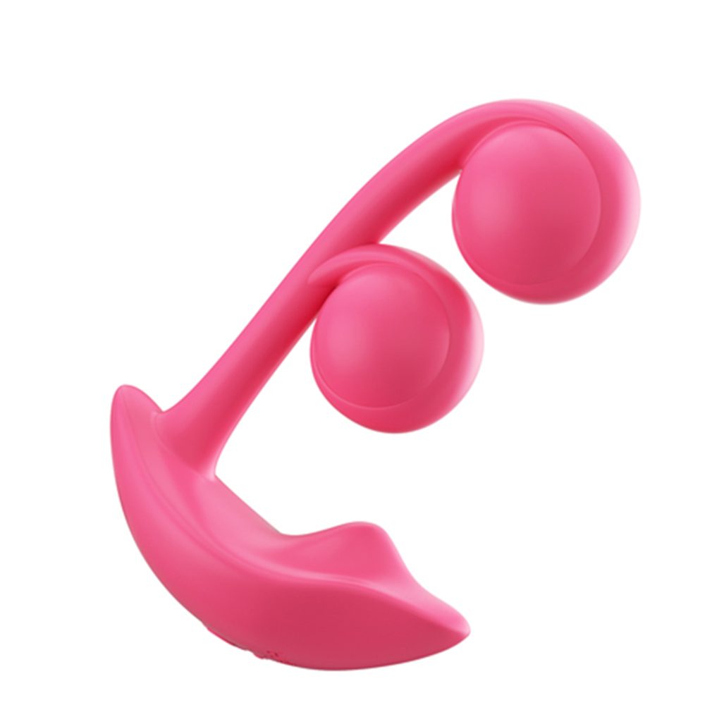 HoneyPlayBox Melody Pressure Sensing App Controlled Twin Balls Clit& G-Spot Vibrator Magenta - Obrázek 3