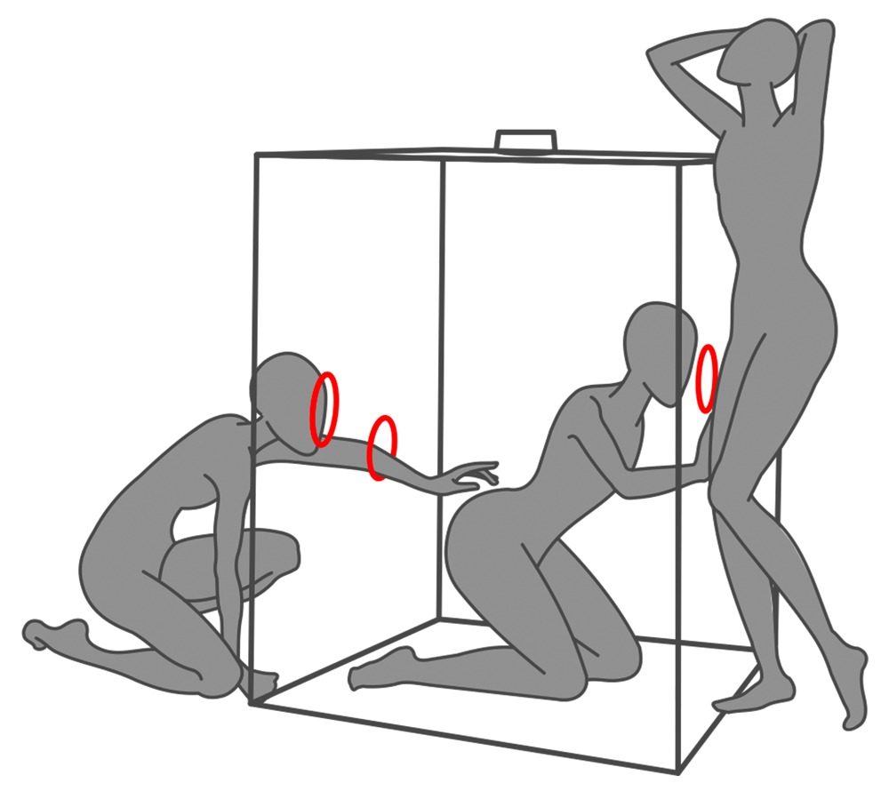 Secretdome BDSM sexuální kabina s otvory černá - Obrázek 6