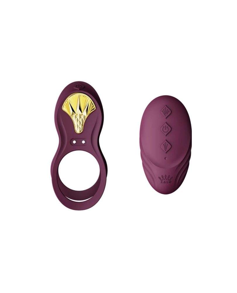 Zalo Bayek Cockring Vibrator with Remote Control Purple - Obrázek 4