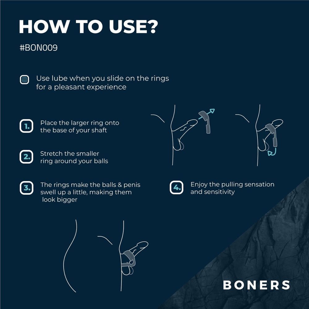 Boners Cock Ring And Ball Stretcher - Obrázek 3