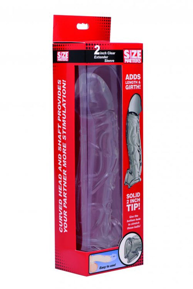 Size Matters Clear Extender Curved Penis Sleeve (obrázek 3)