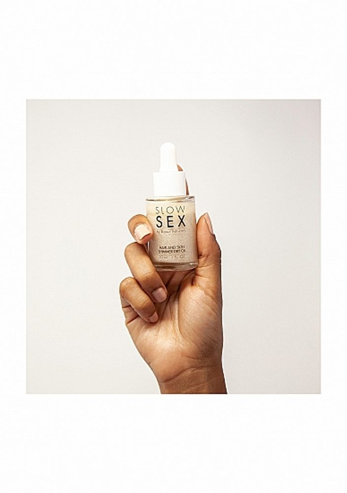 Bijoux Indiscrets Slow Sex Hair And Skin Shimmer Dry Oil 30ml - Obrázek 3