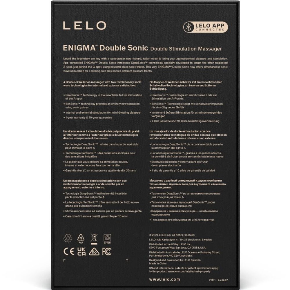 LELO Enigma Double Sonic Cyber Black (obrázek 4)