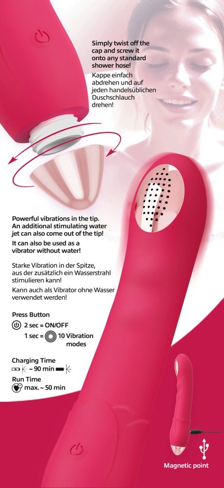 Showers to Orgasm - vibrátor a sprchová hlavice (obrázek 12)