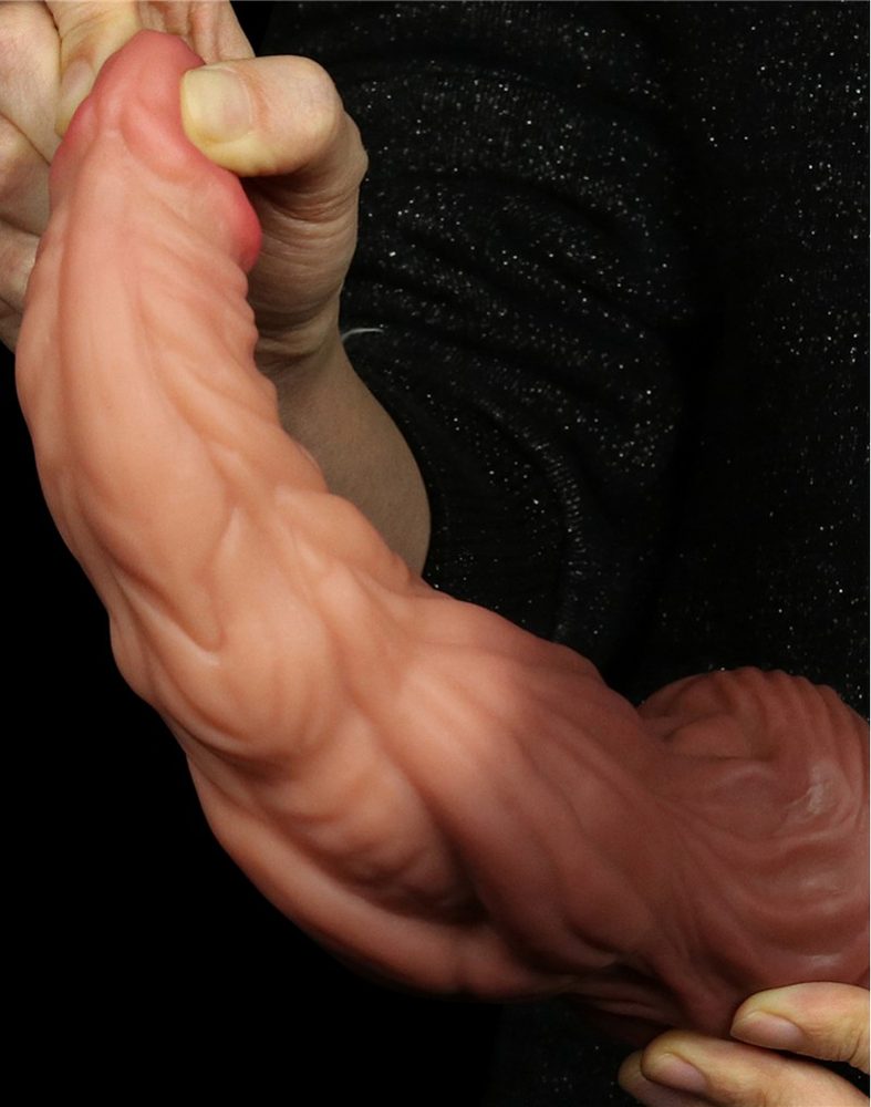 Lovetoy 9.5″ (24,5 cm) Dual Layered Platinum Silicone Cock - Obrázek 7
