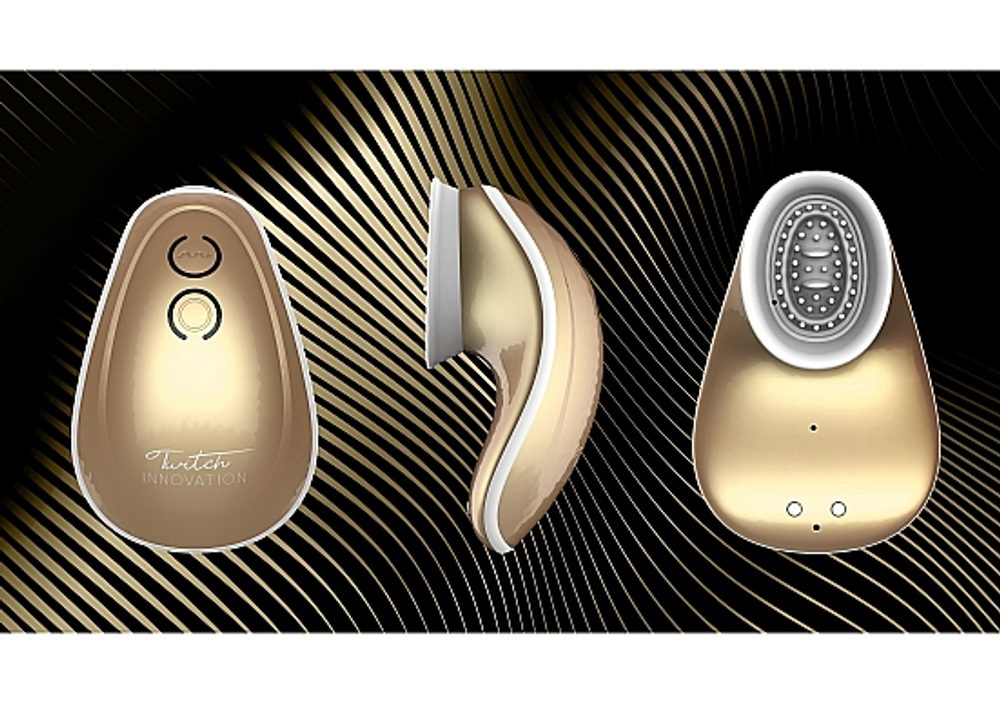 Shots Innovation Twitch Hands-Free Suction & Vibration Toy Gold (obrázek 16)
