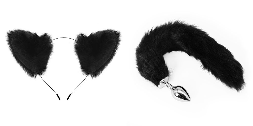 SinsFactory Furry Bad Kitty Set Ears & Butt Plug S (obrázek 7)