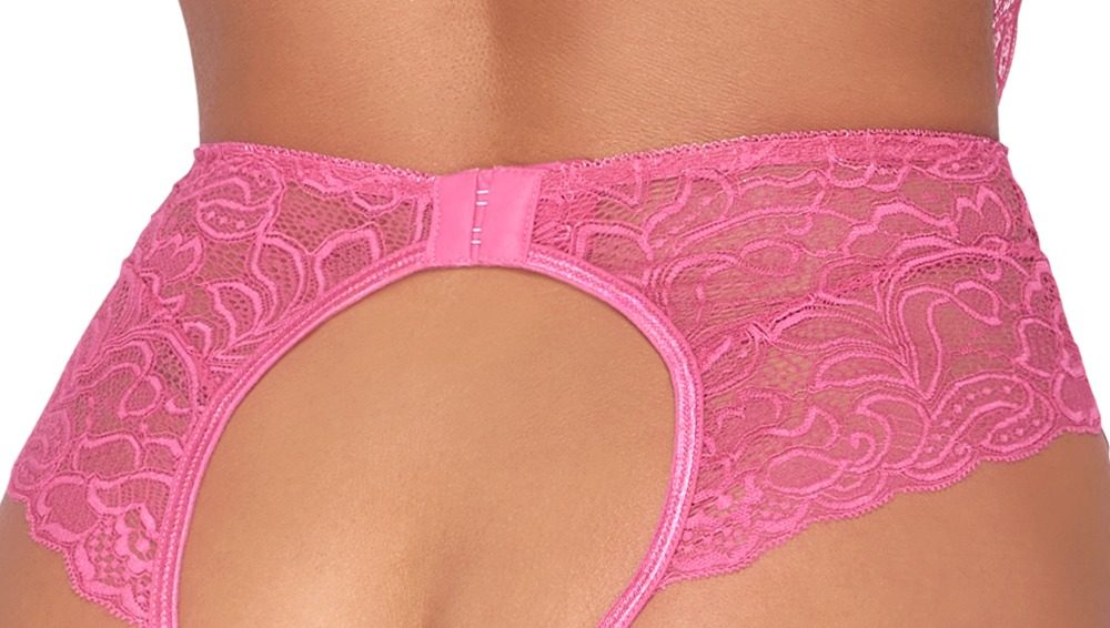Cottelli Crotchless Lace Body 2643537 Pink - Obrázek 6