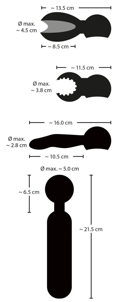 Couples Choice Wand Vibrator with 3 Attachments (obrázek 14)