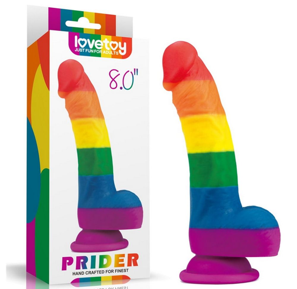 Lovetoy PRIDER LGBT rainbow dildo 8" (obrázek 8)